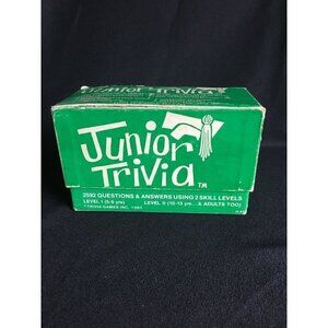 Vintage Junior Trivia Card Game  1983 Ages 5-13 & Adults! Used Trivia Pursuit